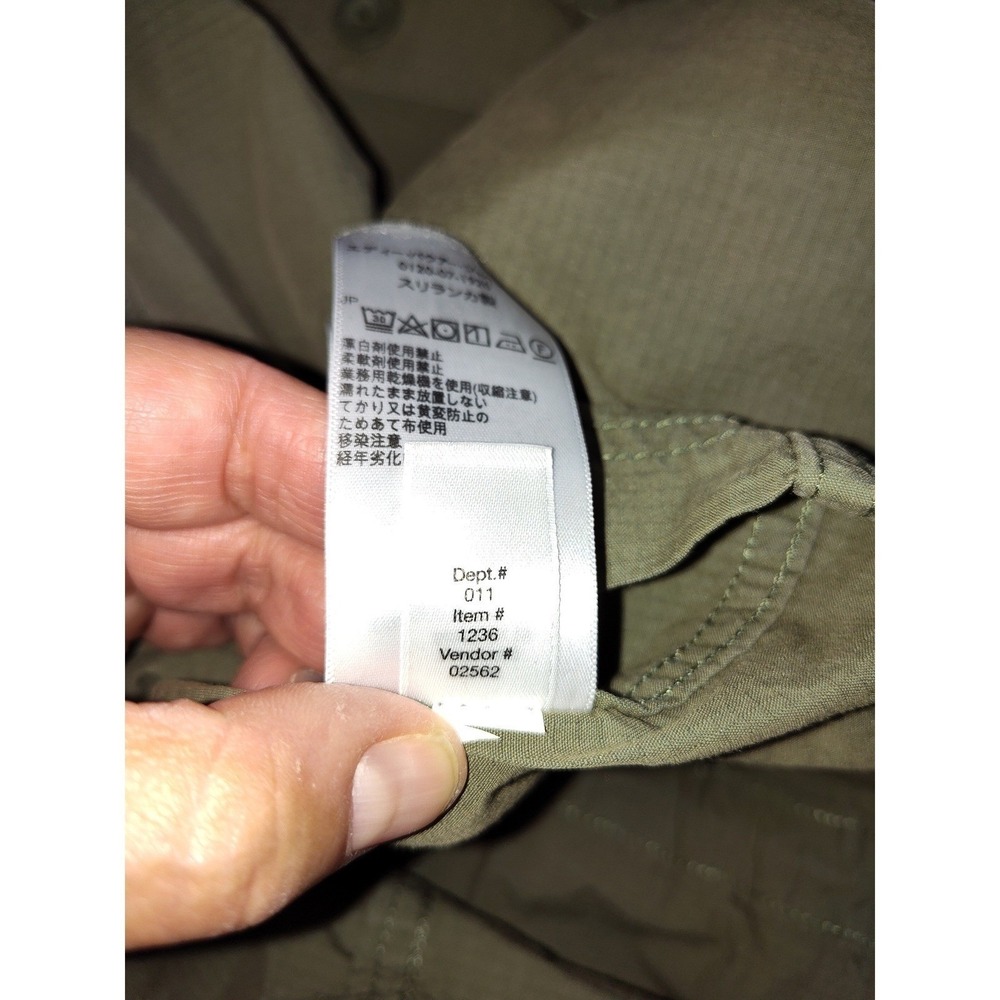 Eddie Bauer Women Olive Green Ripstop Utility Field Jacket Petite Medium PM 1236 - Picture 5 of 5